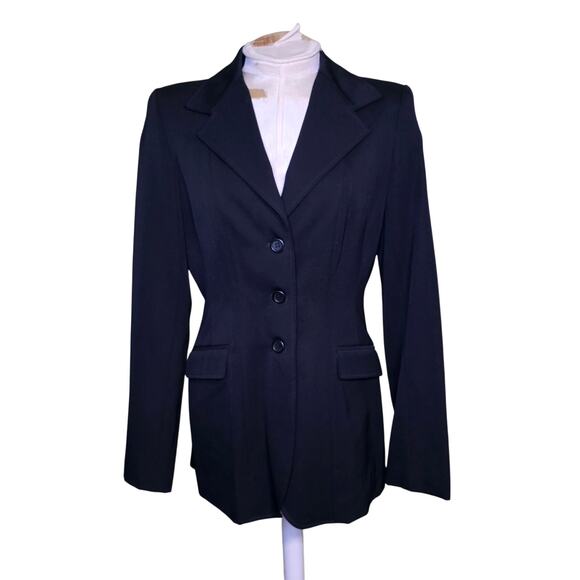 State Line Tack Wool Riding Show Coat Women's Size 6‎ Black - Picture 1 of 5